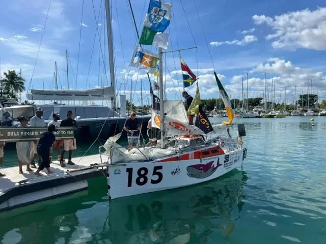 Jakub Ziemkiewiczs Class Globe 5.80 med Windpilot under McIntyre Mini Globe Race